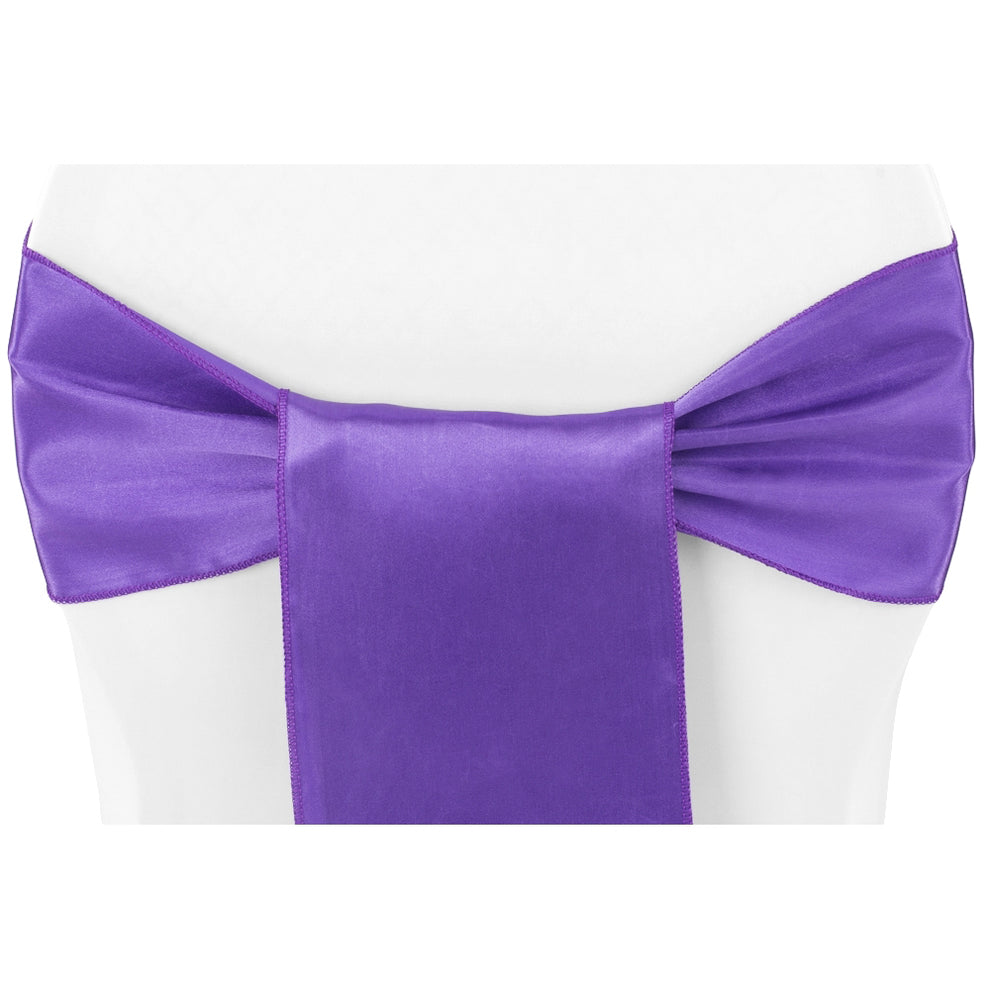 Standard Satin Sash Purple at CV Linens