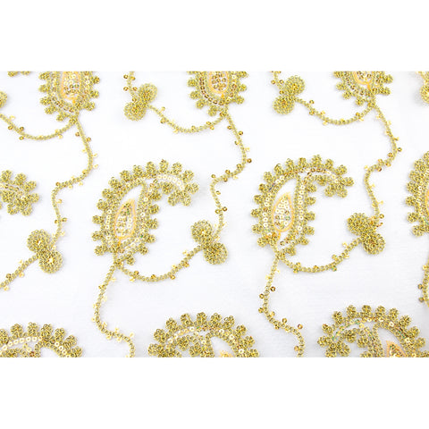 GOLD RHINESTONE FABRIC TRIM 