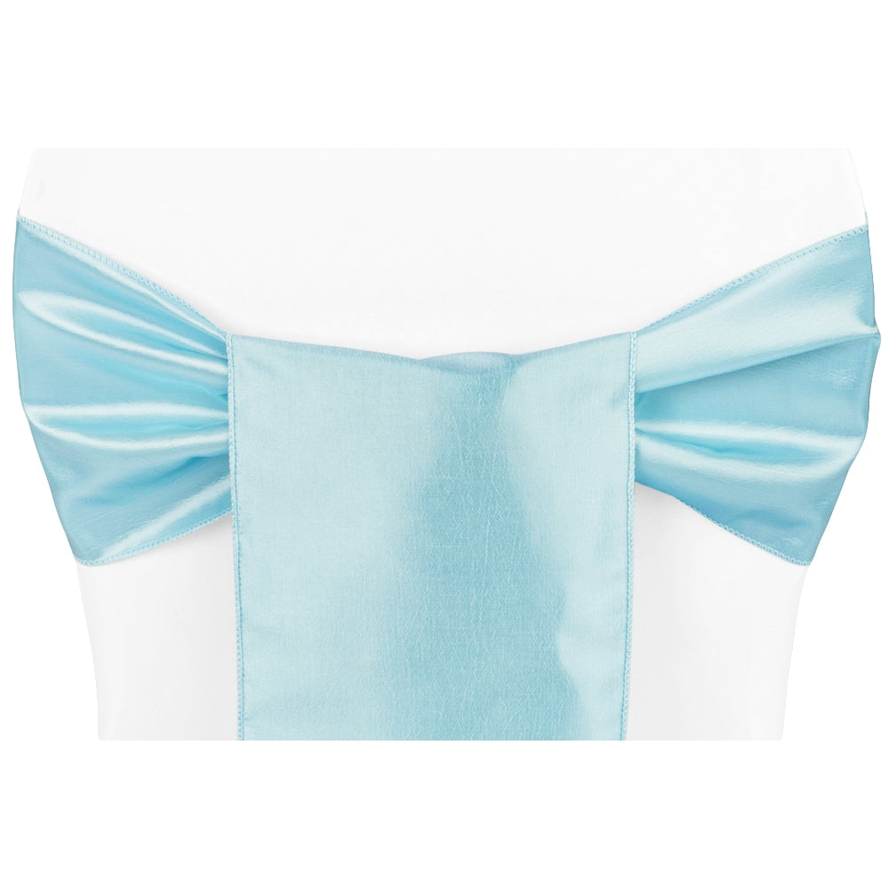 Taffeta Chair Sash/Tie - Baby Blue– CV Linens