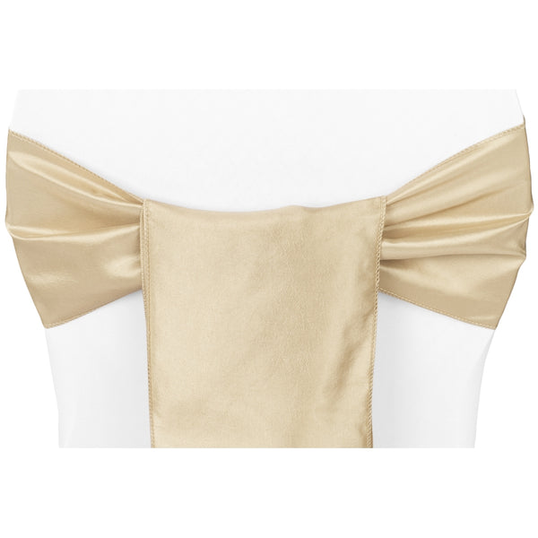 Taffeta Chair Sash/Tie - Champagne– CV Linens