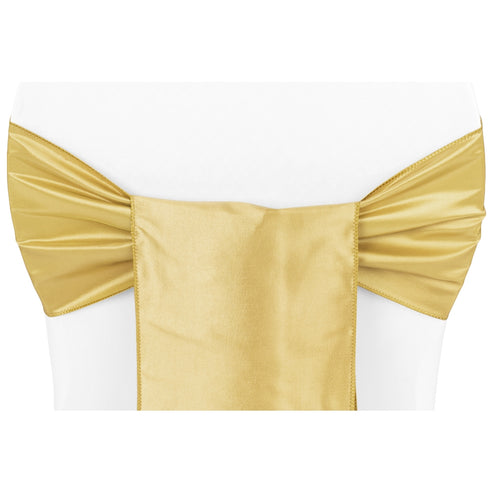 Taffeta Chair Sash/Tie - Gold– CV Linens