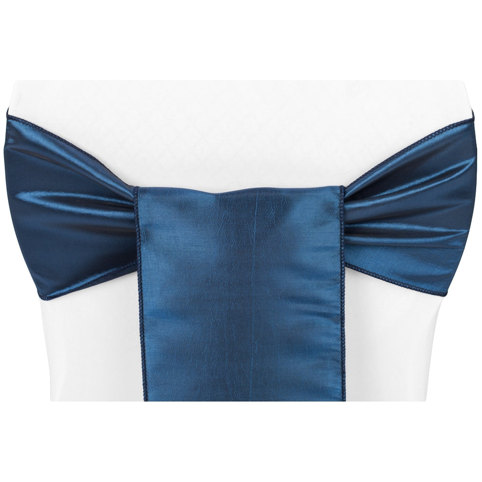 Taffeta Chair Sash/Tie - Navy Blue– CV Linens