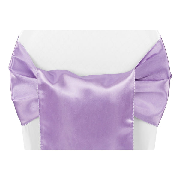 Wide Satin Chair Sash in Victorian Lilac/Wisteria– CV Linens