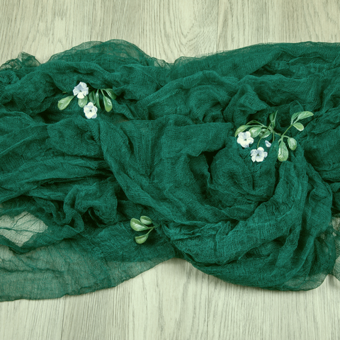 CV Linens Cheesecloth Table Runner 25 x 16ft - Hunter Green