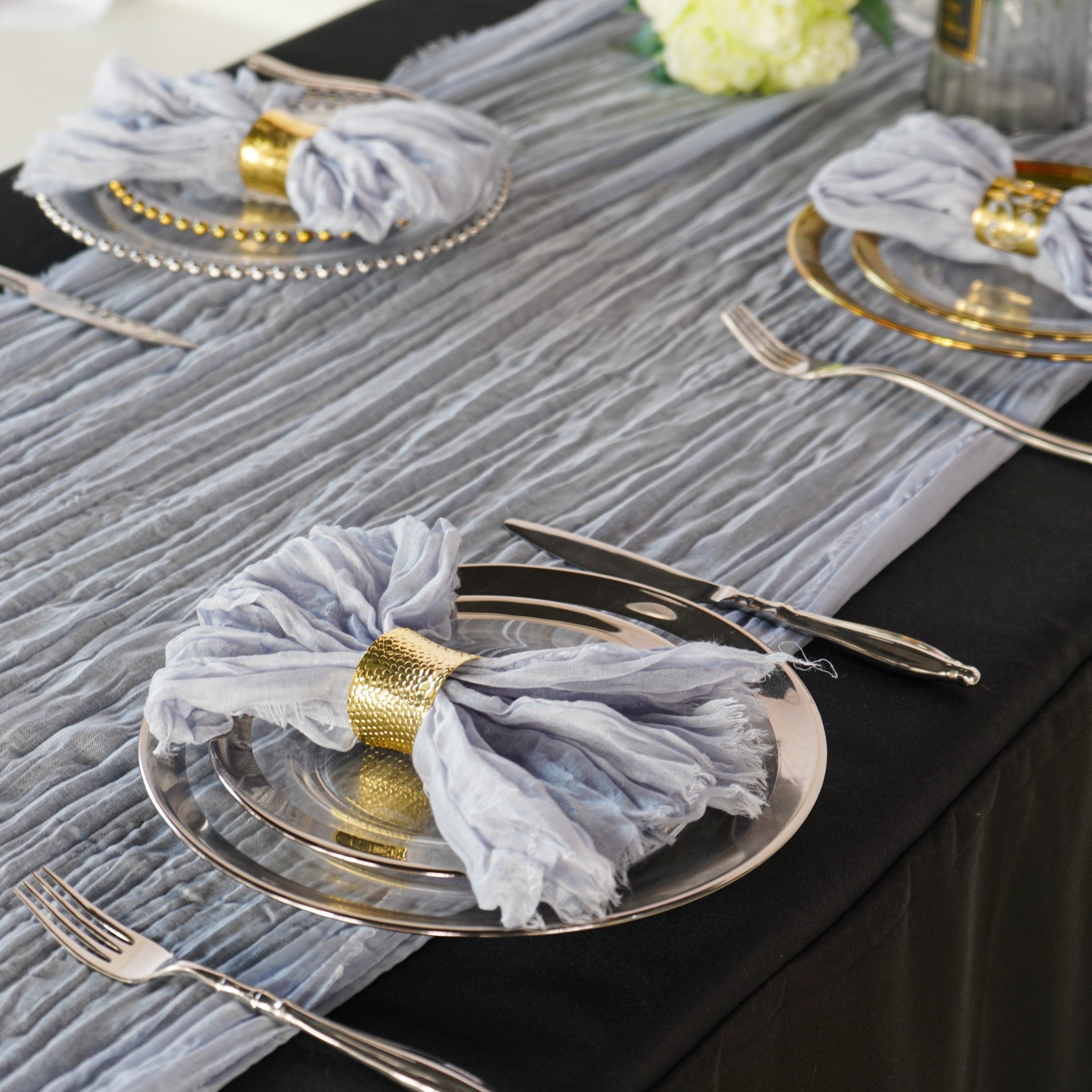 Cheesecloth Table Runner 25 x 16ft - Champagne