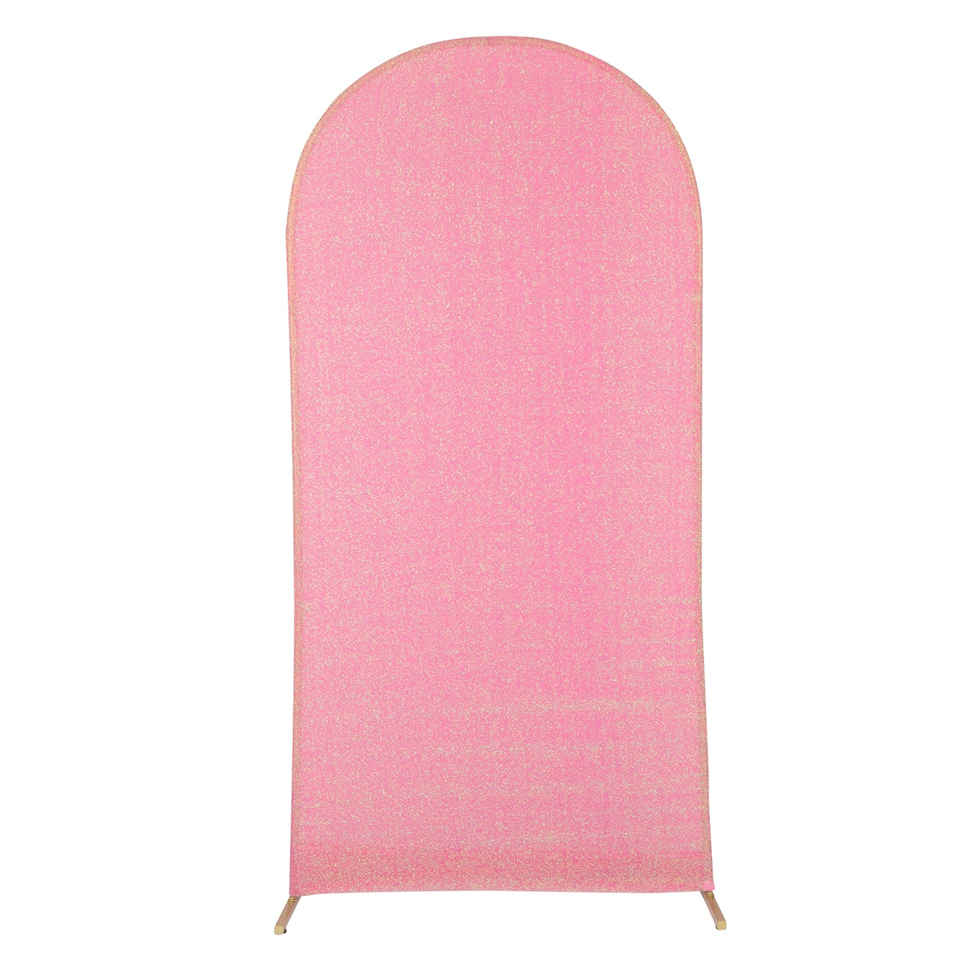 Shimmer Spandex Covers for Trio Arch Frame Backdrop 3pc/set - Iridescent Pink