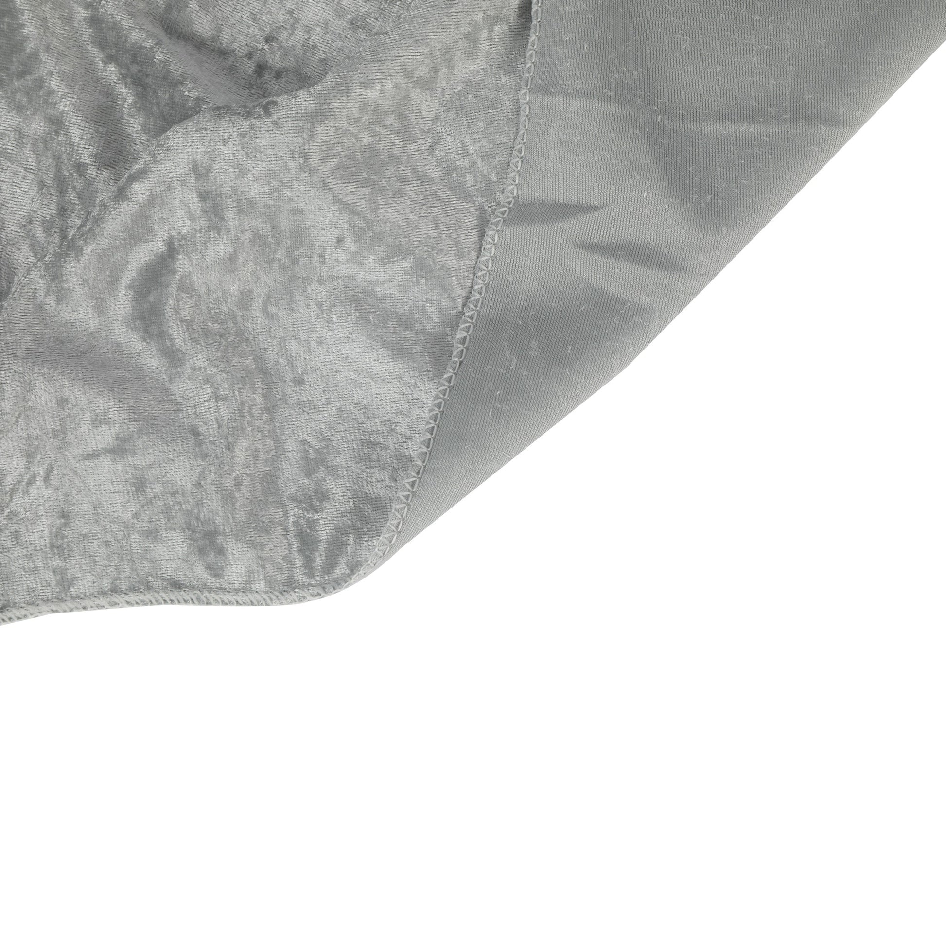 Velvet 18ft H x 52" W Drape/Backdrop Curtain Panel - Silver