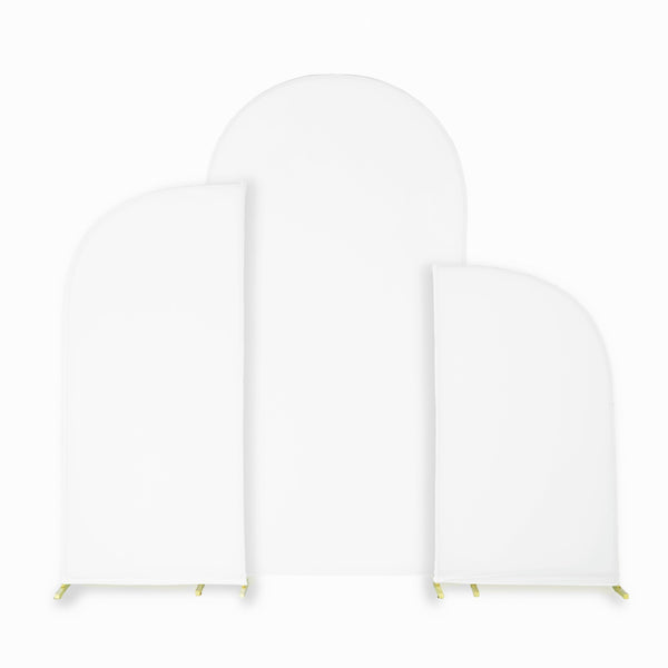 Spandex Arch Covers for Chiara Frame Backdrop 3pc/set - White– CV Linens