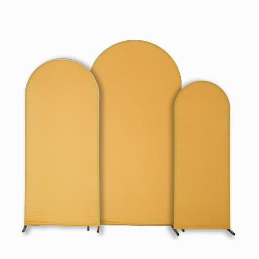 Spandex Covers for Trio Arch Frame Backdrop 3pc/set - Gold