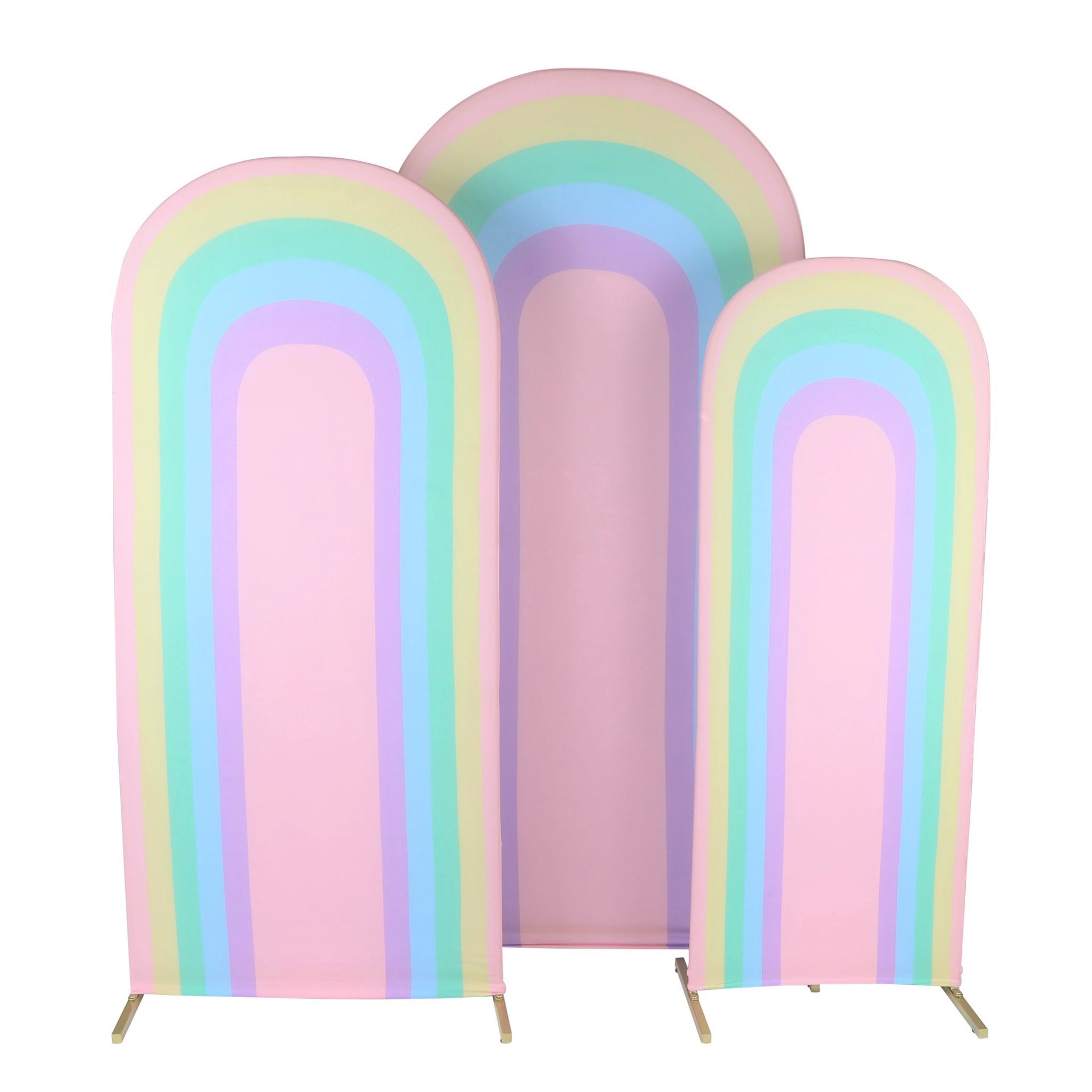 Acrylic Pastel Rainbow Arched Backdrop, Arch Backdrop, Acrylic