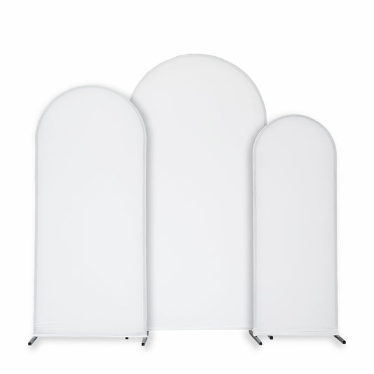 Spandex Covers for Trio Arch Frame Backdrop 3pc/set - White