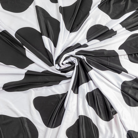 Spandex Stretch 4-way Fabric Roll 10 yds 58" - Cow Animal Print