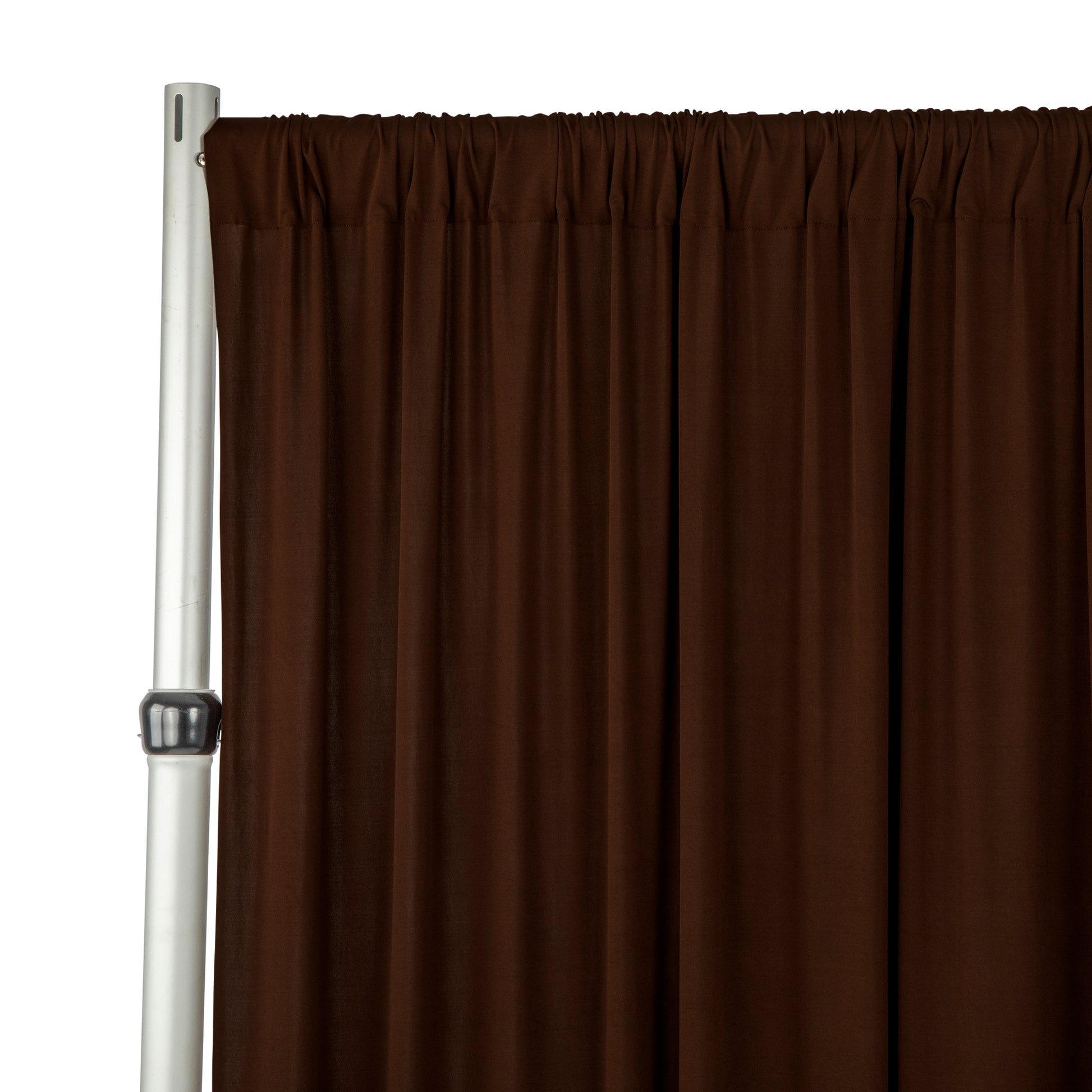 Spandex 4-way Stretch Backdrop Drape Curtain 18ft H x 60" W - Chocolate