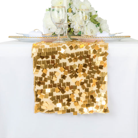 Mermaid Scale Sequin Table Runner - Gold– CV Linens