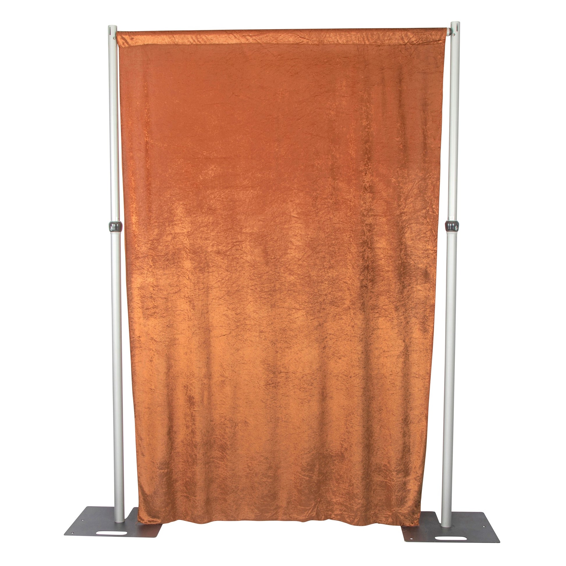 Velvet 14ft H x 52" W Drape/Backdrop Curtain Panel - Terracotta