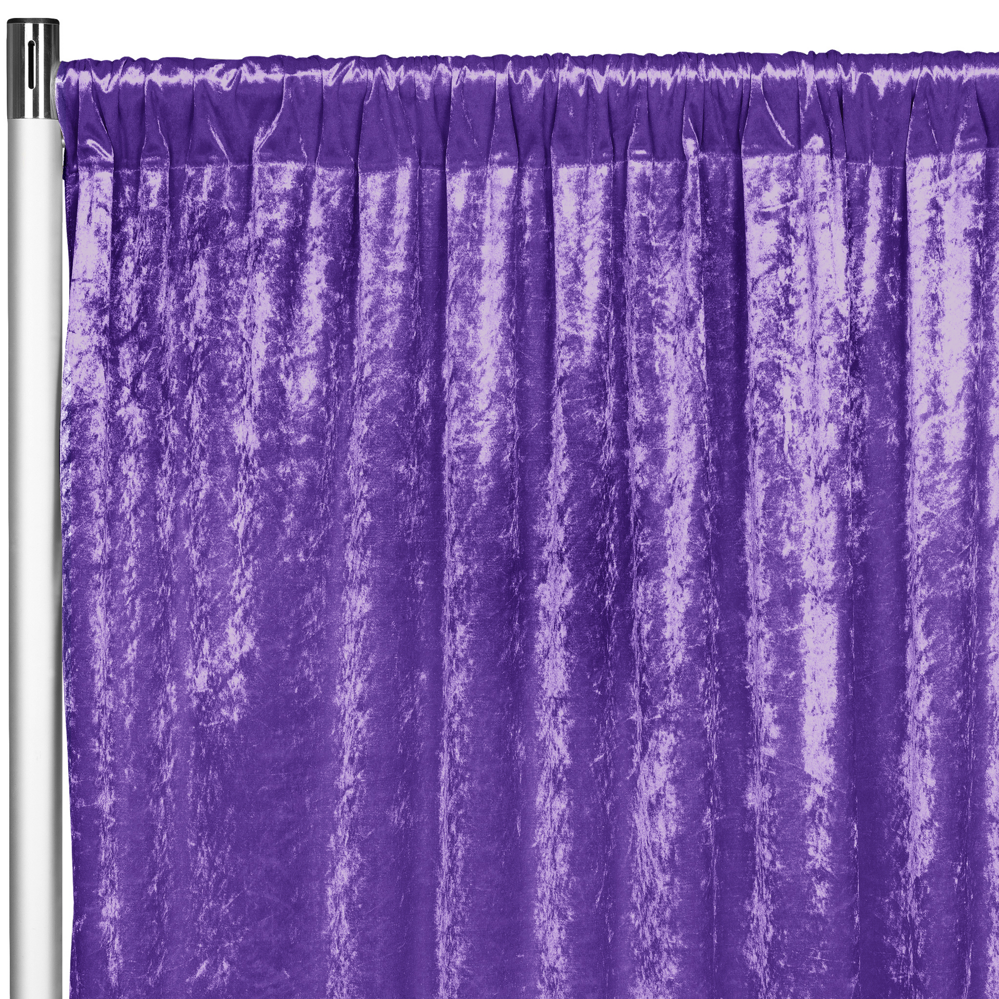 Velvet 18ft H x 52" W Drape/Backdrop Curtain Panel - Purple