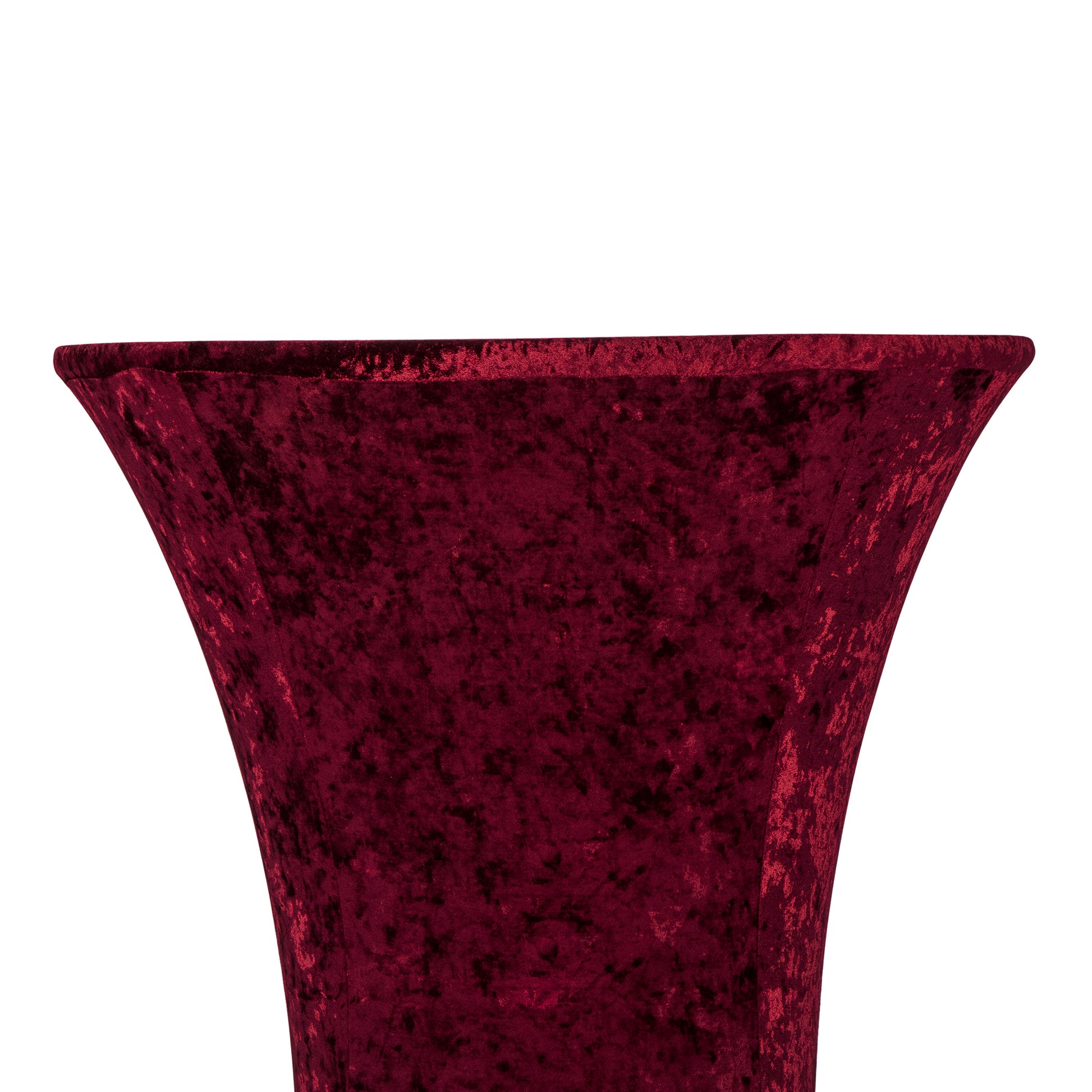 Velvet Spandex Cocktail Table Cover 32" Round - Burgundy