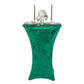 Velvet Spandex Cocktail Table Cover 32" Round - Emerald Green